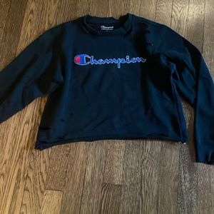 Champion distressed cropped sweatshirt